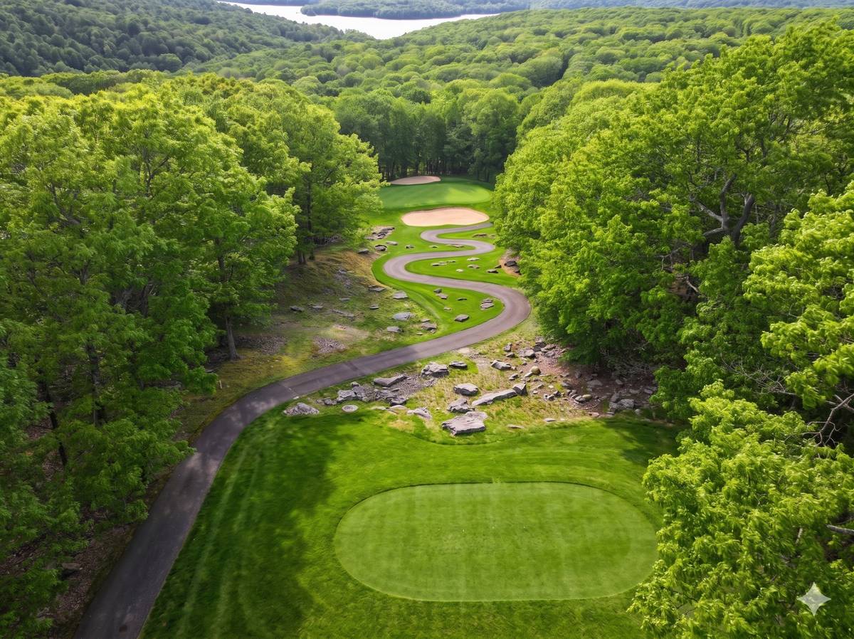 Lake Wallenpaupack viewed from the 16th tee at Paupack Hills